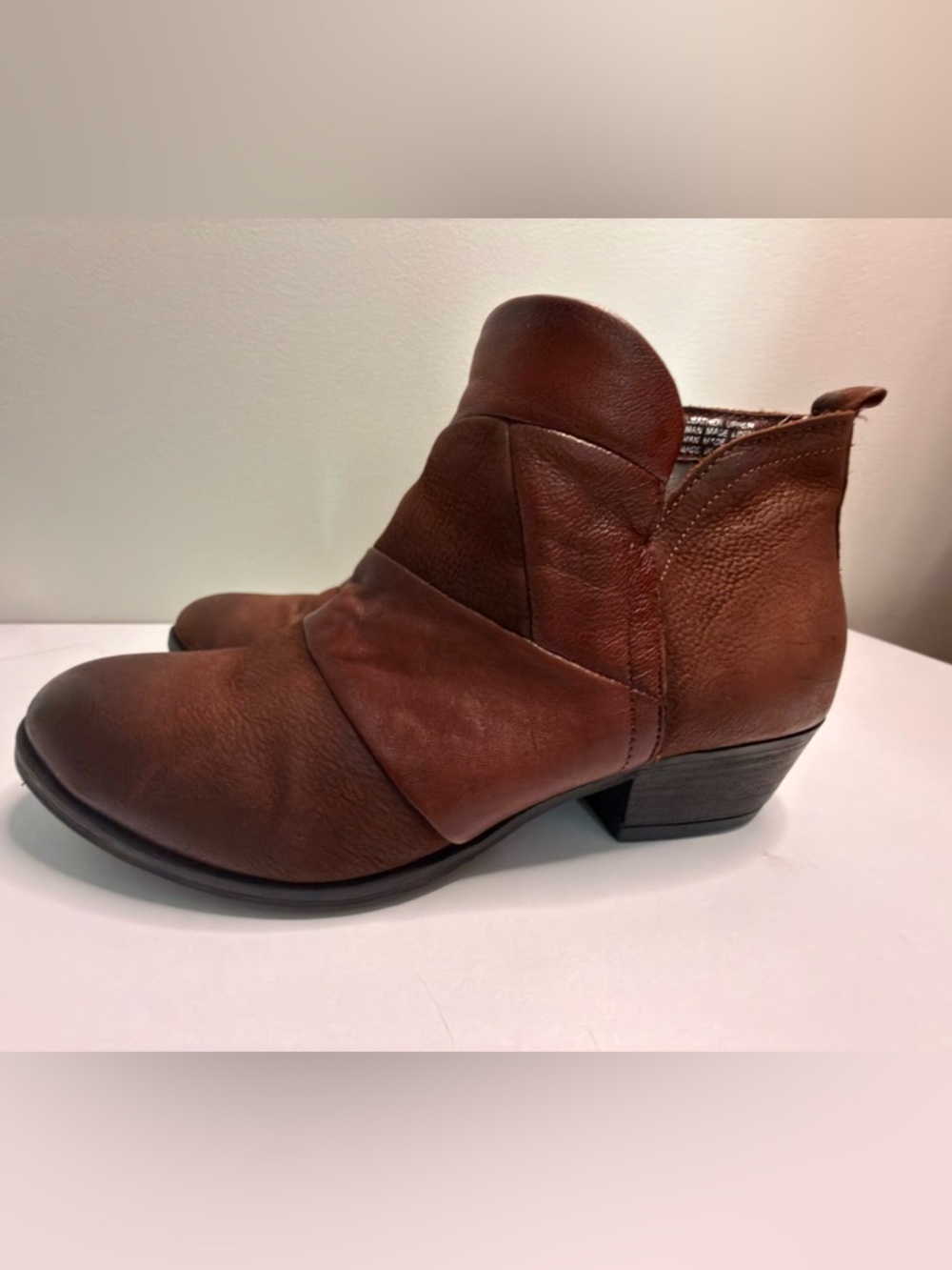 Miz Mooz Burlington Brown Leather Ankle Boots Size 40 / US 9